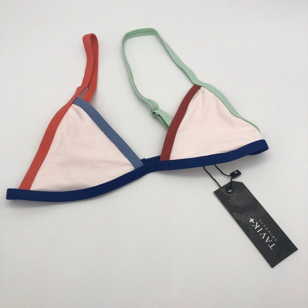 New Tavik Pink Color Block Bikini Top - Size XS
